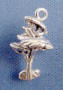 sterling silver 3-d cypress tree charm