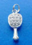 sterling silver lady's hand mirror charm with crystals