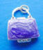 sterling silver purple purse charm