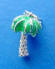 sterling silver and green enamel palm tree charm