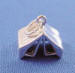 sterling silver 3-d tent charm