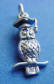 sterling silver wise owl charm