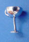 sterling silver wine goblet charm