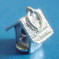 sterling silver birdhouse charm