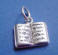 sterling silver open book charm