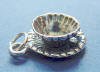sterling silver tea cup and saucer charm