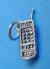 sterling silver cell phone charm