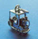 sterling silver golf cart charm