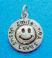 sterling silver Smile Jesus Loves You happy face charm