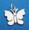 sterling silver flat butterfly charm