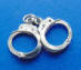 sterling silver handcuffs charm