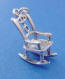 sterling silver rocking chair charm
