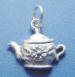 sterling silver teapot with flower charm