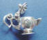 sterling silver teapot charm that opens