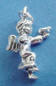 sterling silver angel with bird charm