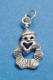 sterling silver clown face charm