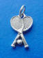 sterling silver tennis rackets and tennis ball charm