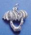 sterling silver two palm trees charm