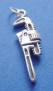 sterling silver pipe wrench charm