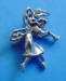 sterling silver fairy with flute charm