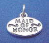 sterling silver maid of honor charm