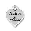 sterling silver matron of honor heart charm