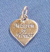 sterling silver matron of honor heart charm