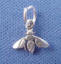 small bee charm sterling silver