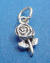 sterling silver petite rose charm