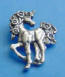 sterling silver unicorn with flowers charm