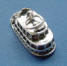 sterling silver 3-d riverboat charm