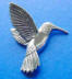 sterling silver large hummingbird charm