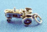 sterling silver 3-d tractor charm