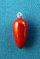 3-d sterling silver t sabo chili pepper charm red enamel