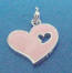 sterling silver pink enamel heart charm