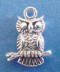 sterling silver owl charm