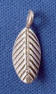 3-d antiqued hill tribe silver leaf charm
