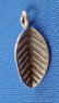 3-d antiqued hill tribe silver leaf charm