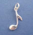 sterling silver music note charm