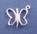sterling silver outline of butterfly charm