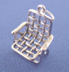 sterling silver 3-d lawnchair charm for redneck wedding cake charms