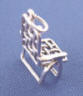 sterling silver 3-d lawnchair charm for redneck wedding cake ribbon pull charms