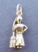 sterling silver 3-d woman hillbilly charm for redneck wedding cake charms