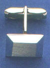 sterling silver square bevel cuff link