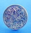 sterling silver floral design golf ball marker