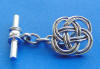 sterling silver knot cufflink