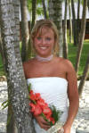 Nicole wore our multi-strand organza necklace for her beautiful destination wedding!