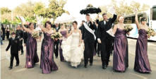 new orleans second line bride and groom wedding procession