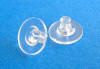 plastic comfort clutches for the backs of earrings to help stabilize heavy earrings