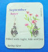 sterling silver september aster birth month earrings